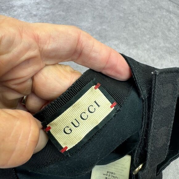 Gucci Off the Grid Black Patch Logo Black Baseball Cap Hat Medium - Picture 7 of 11